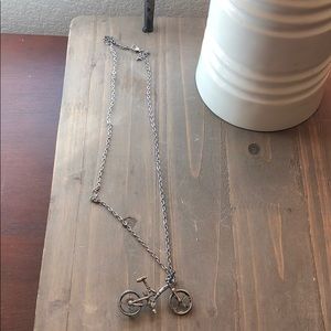 Bike charm necklace